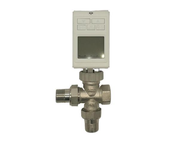 LCD Radiator actuator valves Temperature controlled electric actuator week programming thermostatic Radiator Valve 3way(Size:DN15)