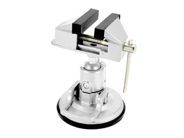 Portable Vacuum Base Vise with Multi-Angle Rotation - 3.15' Jaw Width Pivots Vise Portable Vacuum Base Vise, for Various Smooth Work Surfaces