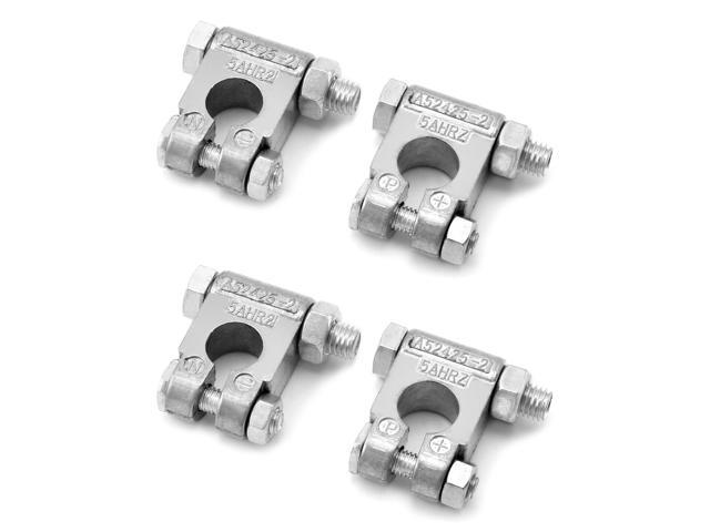 Military Spec Battery Terminals, 2 Pairs Negative and Positive Top Post Battery Connector for Marine Vehicles, Boats, RVs