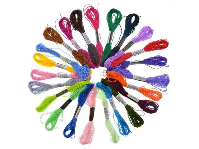 Embroidery Floss Kit Polyester Craft String with 6 Individual Strands Ideal for -Stitch Sewing Art Tassels DIY Project Present Gift
