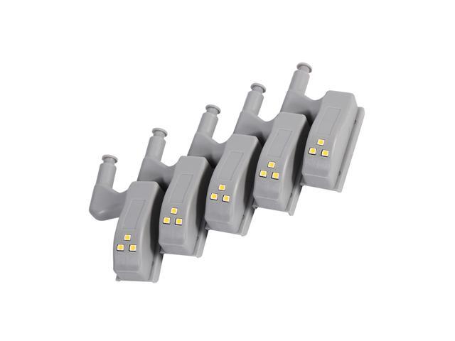 Generic 10Pcs Warm Cool White Cabinet Hinge LED Light, Smart Sensor Battery Powered Light, Grey LED with Easy Installation, Ideal for Kitchen,.