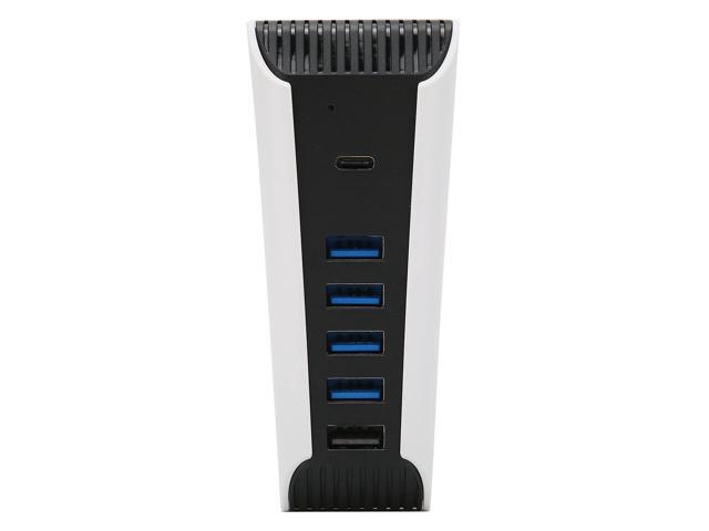 5 Port USB Hub for PS5, 5 in 1 High Speed USB Expansion Hub Charger Splitter Adapter with USB2.0 TypeC Ports for Console