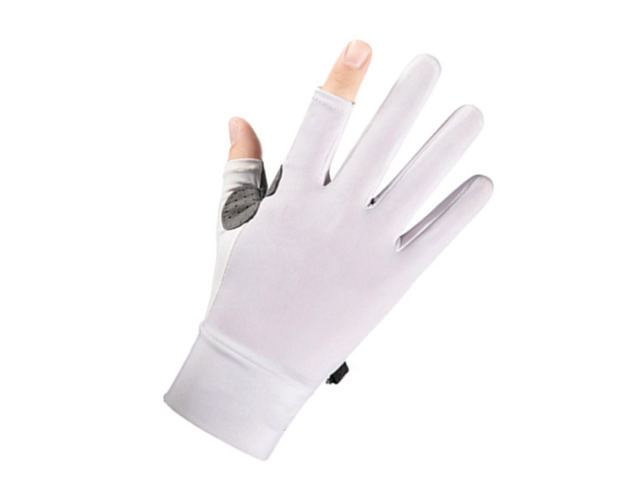Summer Ice Silk Cycling Gloves, 2 Fingerless Sport Gloves for Men Women with Anti Skid Texture and Sunscreen, Breathable Quick Drying for Outdoor...
