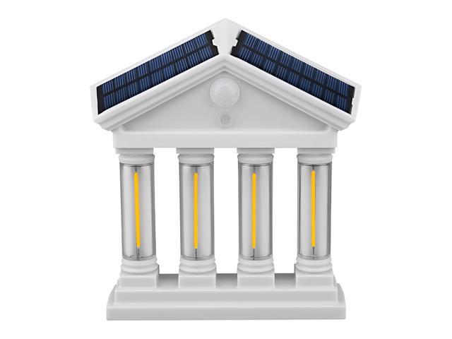 Outdoor Solar Wall Light, Dual-Sided Panel, Dusk to Motion Sensor, 3000K Warm White Tungsten Filament, Ip65 Waterproof, for Garden Porch Patio