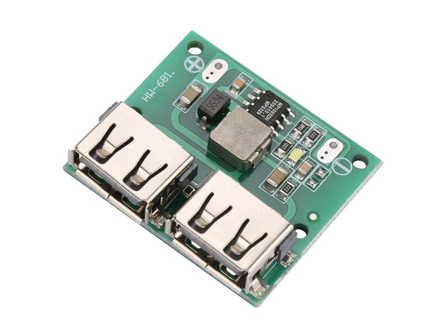 DC DC Step Down Power Charger Module with Dual USB Output - Converter for 6V 24V Input to 5.2V 3A Output - Compatible with Android Millet and