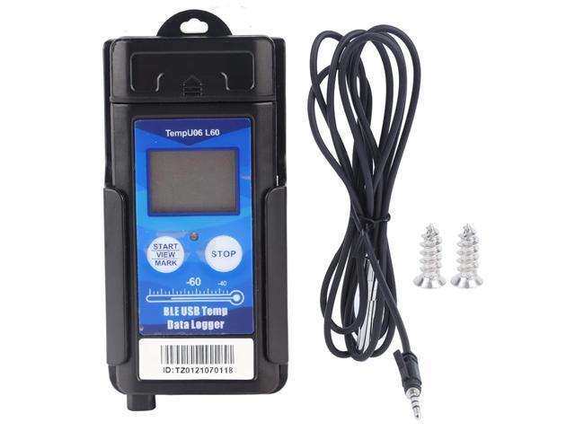 USB Temperature Data Logger and Recorder - Portable Monitor with External Thermistor Sensor - Range -60 to 120 Celsius - Compatible with Bluetooth.