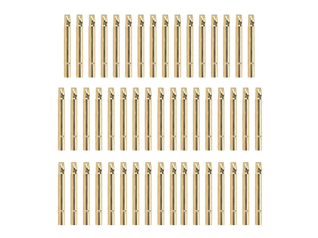 Gold Plated Brass Sleeve - UB189 4S Test Probe Needle Cover - 3.55mm Diameter and 34mm Length - for Electrical Testing Equipment - Low Contact...