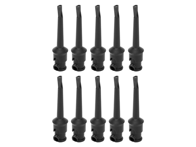 Multimeter Test Hook Clips J.30007 - PA Housing with Copper Internal and Stainless Steel Needle - 10A - 10 Piece Yellow Electronic Soldering Test...