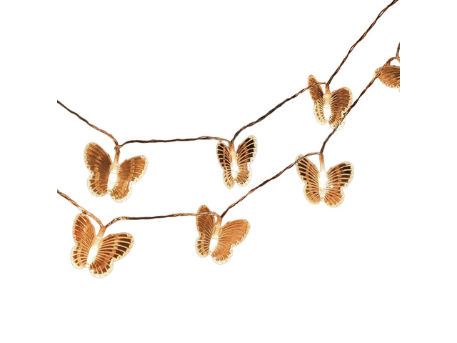 Butterfly Fairy String Lights, 236.2 in, 40 LEDs, Warm White Glow, Holiday Decor for Indoor, Outdoor, Home, Garden, Window, Party