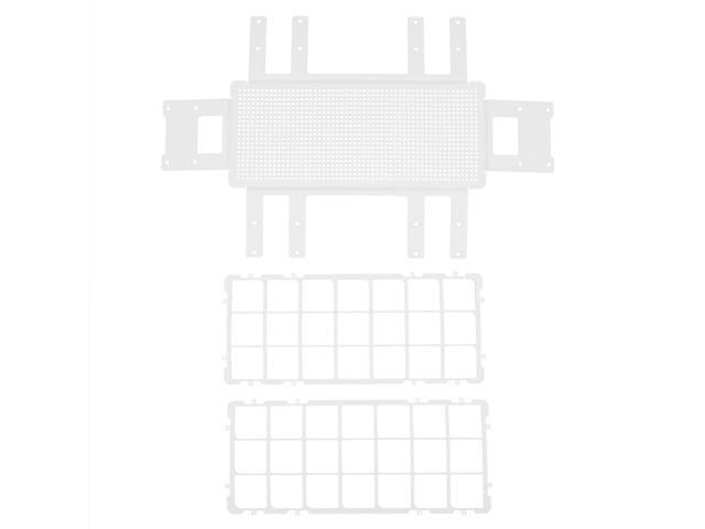 White Lightweight Tube Holder Stand - ABS Plastic Test Tube Rack - 21 Hole Capacity with 30 mm Grid Size - Detachable Three Layer Design for...