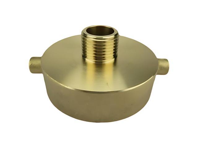 Brass Fire Hydrant Hose Adapter, 2-1/2 Nh Female to 3/4 GHT Male, Converts Hydrant for Garden Hose Connection, High Output for Watering, Fire Response