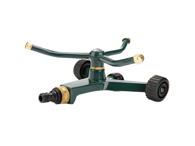360-Degree Sprinkler with Metal Arm and Copper Nozzle, Covers 845 Sq Ft, Yard and Garden Irrigation