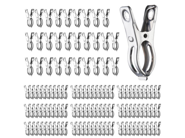 Greenhouse Clips Hoop Clamps for Shade Cloth Or Plant Cover Netting, Grip Strong Heavy Duty, Stainless Steel Clips with 1.2 Inches Opening, Green...