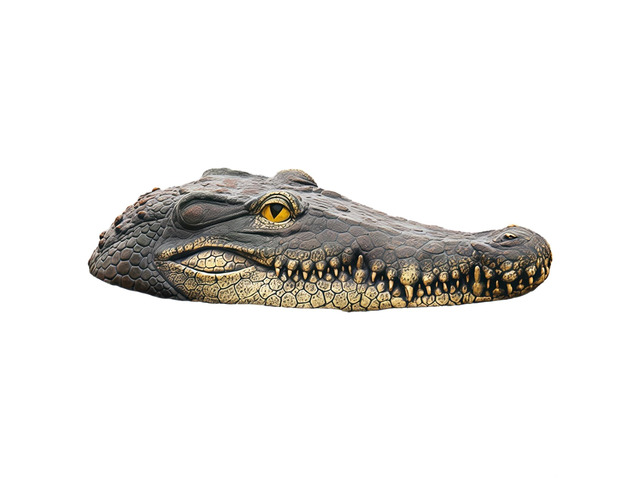 Decoy Alligator, 12.6 in (32 Cm) Crocodile Floating Head, Pond Pool Resin Ornament, Yard Water Garden Swimming