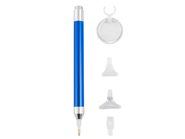 Diamond Painting Pen with Light and Magnifier 4 Heads Drill Pen Kit Light Point Pen for DIY Diamond Art Craft Accessories Ergonomic Tool
