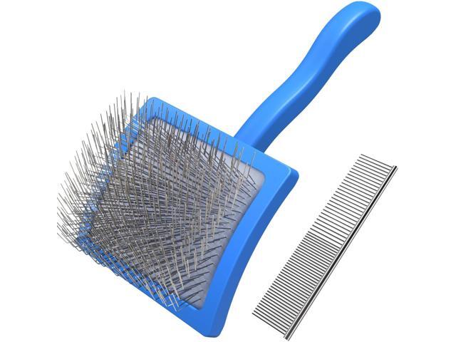 Dog Grooming Kit Professional Slicker Brush with Extra Long Pins and Stainless Steel Comb for Tangles Knots Mats Removal Ideal for Goldendoodles...