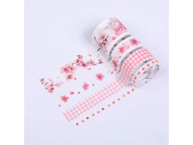 Washi Tape Set Decorative Masking Tape 4 Rolls Adhesive Craft Tape for Scrapbooking Journaling Planner DIY Arts Crafts Gift Wrapping Photo Album.