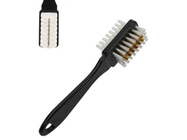 2-in-1 -Action Suede Nubuck Cleaning Brush Footwear Care Kit with Ergonomic Handle - Portable for Shoes Boots Shearling Accessories