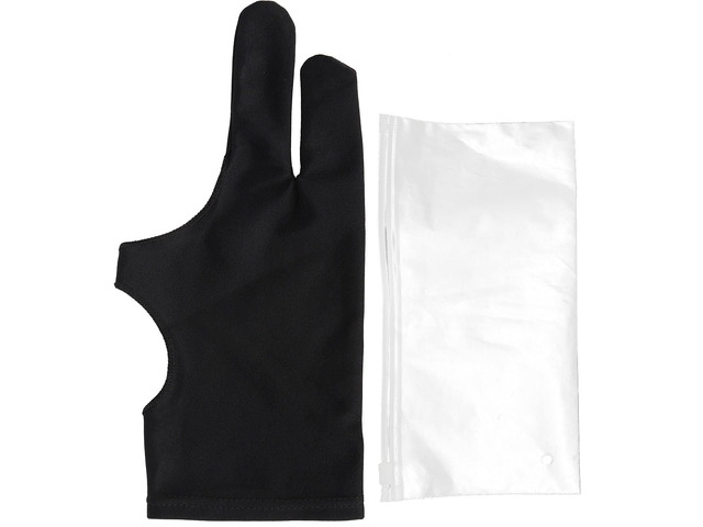 2-Finger Painting Anti-Mistouch Anti-Sweat for Graphic Electronic Screen Breathable High Elastic Wear- Glove