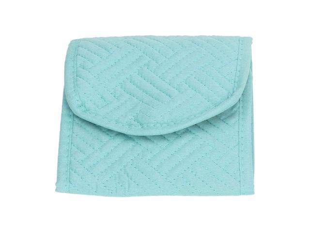 Foldable Travel Jewelry Organizer Pouch - Soft Polyester Cotton Bag with Multi Space See-through Pockets Secure Zippers for Storing Necklaces...