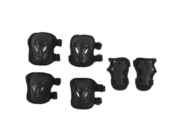 Adjustable Sports Protective Gear Set Knee Elbow Wrist Guards with Breathable Mesh Hard for Roller Skating Skateboarding Cycling Outdoor Activities