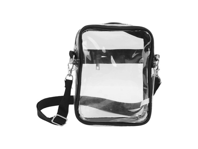 Stadium Approved Clear Messenger Bag PVC Transparent with Adjustable Strap Lightweight Purse for Concerts Sports Games More