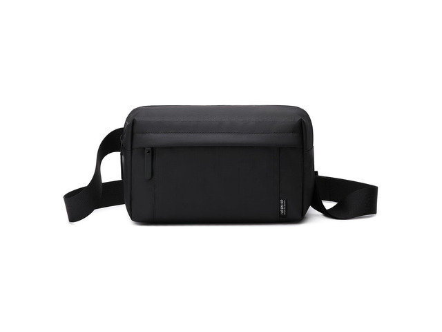 Waterproof Men's Sling Bag Multifunctional Pack with Adjustable Strap USB Port Headphone Jack for Outdoor Sports Hiking Cycling Travelling Daily Use