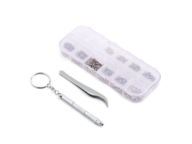 Watch Screw Set, Stainless Steel Eyeglass Sunglass Repair Tool Kit with Tweezer &, Universal Multi Purpose Repair Kit for Eyewear Watches Laptops &...