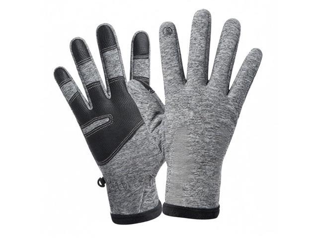 Windproof Water- Winter with Warm Plush Lining Non-Slip Touch Screen Zipper for Sport Riding