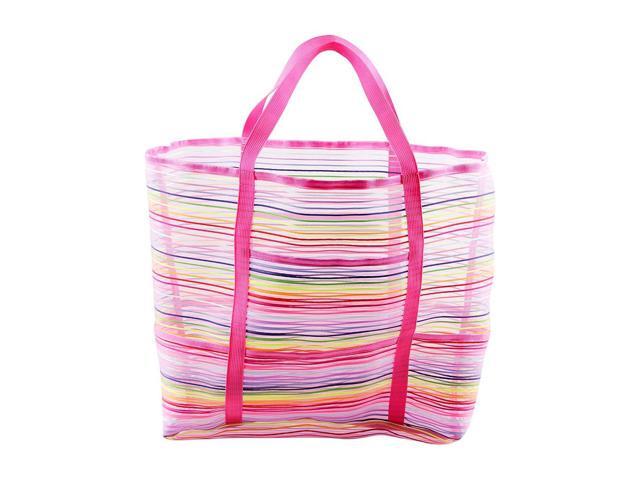 Quick Dry Waterproof Mesh Beach Tote Bag Oxford Cloth Large for Toys Towels Grocery Picnic Outdoor Activities