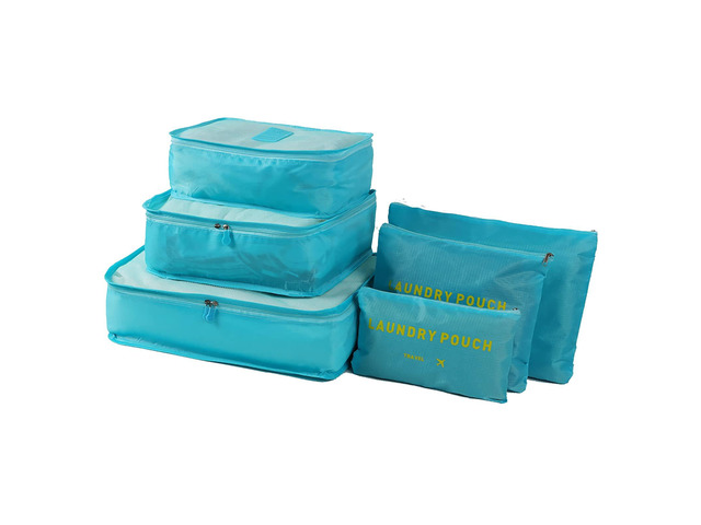 Travel Packing Cubes Set with Toiletry Bag 6pcs Luggage Organizers Bags
