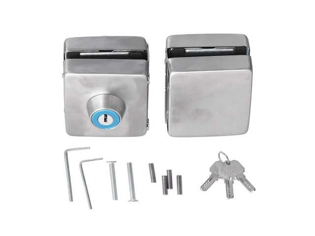 2PCS Push Sliding Gate Lock, Stainless Steel Glass Door Lock, Split Safety Knob with Hidden Screw for Frameless Glass Doors, Anti - Theft Floor...