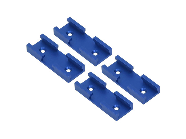 4PCS T Track Intersection Parts, Aluminum Alloy Woodworking Cross Track Connector, Universal T Track Cross Chute Kit with Smooth Surface for...