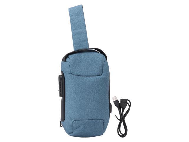 Scratch Proof Compact EDC Sling Bag, Minimalist Chest Shoulder Backpack with Anti Theft Combination Lock, Small Messenger Bag for Men Outdoor...
