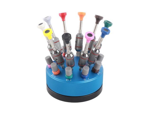 Professional Watch Screwdriver Set, Precision Repair Tool Kit with 10 Interchangeable Bits and Storage Base for Watches, Glasses, Jewelry, and.