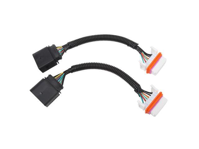 Headlight Wiring Harness Adapter 2pcs, Plastic, OEM 7L6 971 071 A - Durable Construction, Direct Replacement, Easy Installation for Car Headlamp