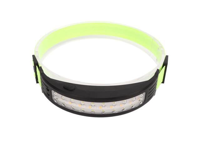 Induction Headlamp Lightweight Portable COB Head Torch for Cycling, USB Charging White Red Warm Light Floodlight IPX4 ABS 1200mah