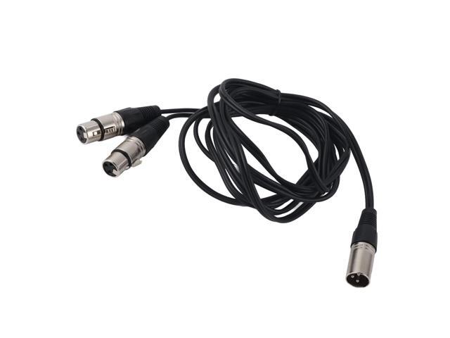 XLR Male to Dual XLR Female Cable, Balanced Audio Adapter Cord for Microphones, Professional Stereo Connection with Metal Shell and Noise...