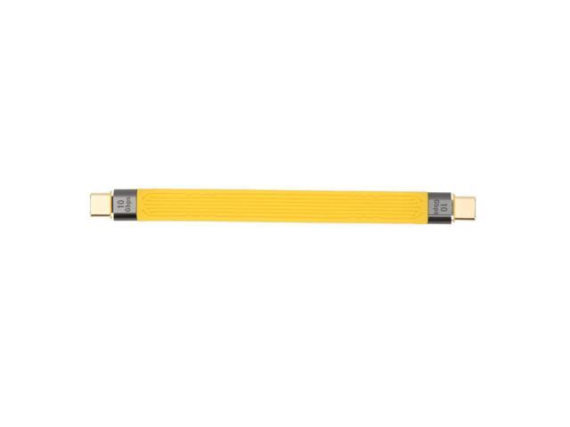 Type C to Type C Cable 10Gbps Data Transfer, PD 100W 5A Fast Charging Cable, FPC Flexible Short Data Cord with 5.1in Length for Phones Tablets...