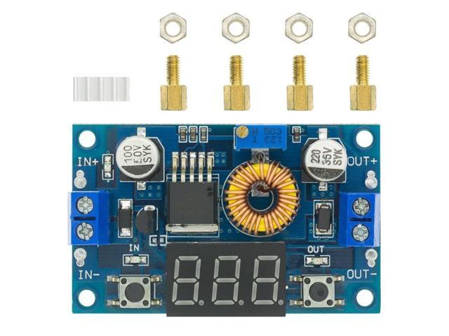 Generic XL4015 High Power 5A 75W DC-DC Adjustable Step-Down Charger Module Step Down Buck Converter LED Driver with Red Voltmeter