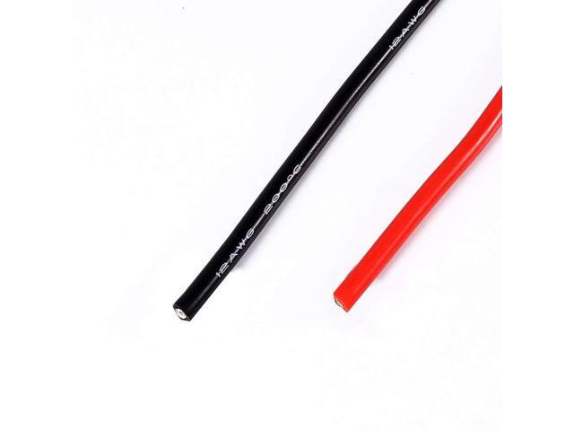 New 12AWG 5m Silicone Insulated Copper Stranded Wire, Flexible High Current Electronic Cable for RC, Drones, and Industrial Machines with Heat...