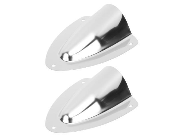 Stainless Steel Clam Shell Vent Cover, Marine Wire Cable Vent for Yacht and Fishing Boats, Polished Transducer Wiring Cover with Secure Seal for...
