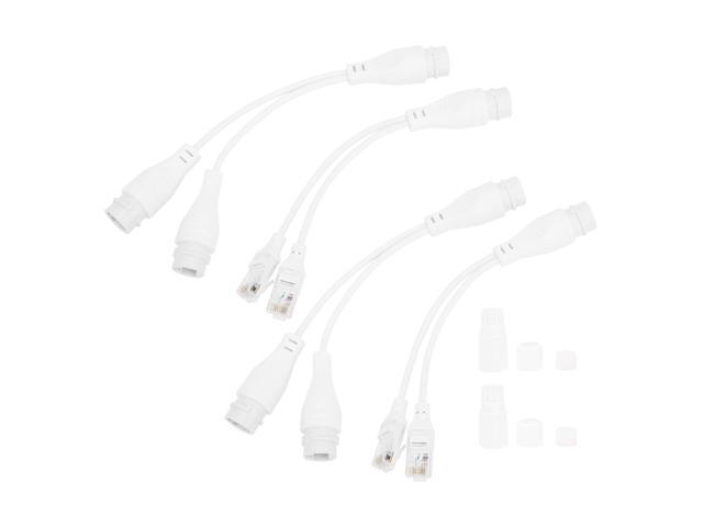 2Set POE Splitter Separator Adapter Cable, IEEE802.3af Compliant POE Injector for Dual IP Cameras, Weatherproof 1to2 CCTV Video Transmission with...