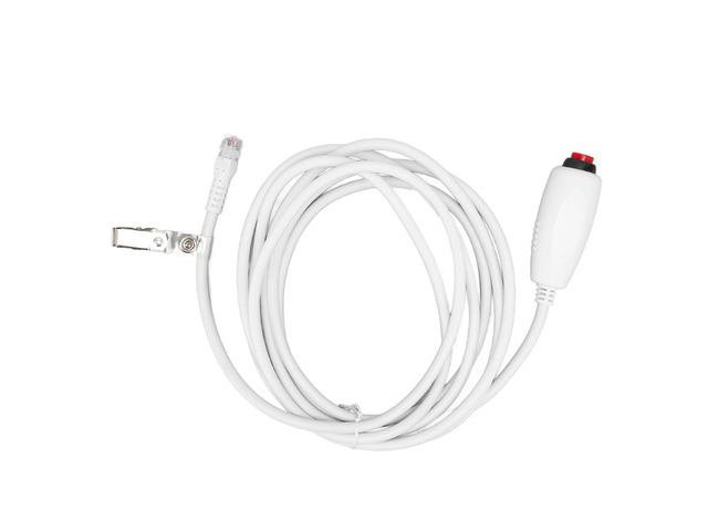 Nurse Call Cable Universal Crystal Head 6P4C Replacement Push Cord, Red Emergency Alert Cord with Clip for Nurse Station, Patient Assistance...