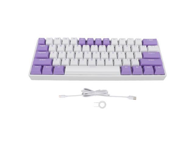 61 Keys Mechanical Keyboard Blue Switch, Compact 60 Percent USB C Wired Keyboard with RGB Backlight, Hot Swappable Full Key No Conflict for Gaming...