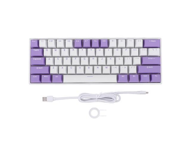 61 Keys 60% Mechanical Gaming Keyboard, Wired RGB Backlit Red Switch Keyboard with USB C Connectivity, Compact Full Key Anti Ghosting Design for PC...