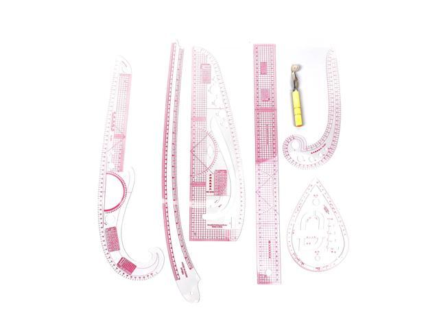 7PCS French Curve Ruler Set, High Accuracy Complete Tools Hip Curve Ruler with Scale, Sewing Ruler Sewing Tools Sewing Rulers Craft Ruler for...
