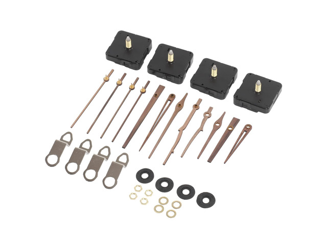 Generic Clock Repair Kit, Walnut Wood Hands, Quartz Movement Watch Repair Kit with 32 Accessories, Ideal for Watch DIY & Replacement