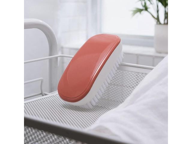 Multifunction Shoe Brush, Portable Clothes Brush, Slip Proof Handle, Ideal for Bathroom, Kitchen & Wall Floor (Red)