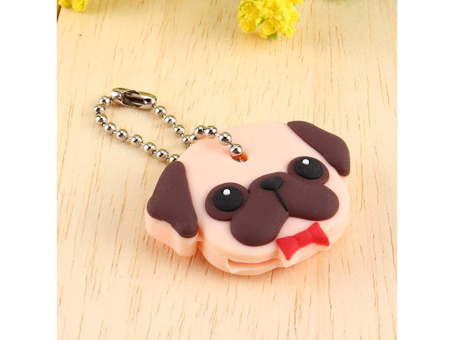 Key Caps, Super Funky Dog with Red Bowtie Key Identifiers Covers for Your Friends Family Yourself